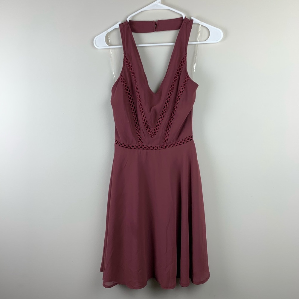 burgundy/maroon dress